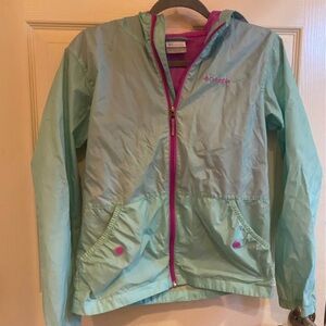 Columbia Aqua and Pink Hooded Jacket